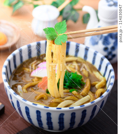 カレーうどん 極太麺 讃岐うどん カレーうどん 極太麺 讃岐うどん 114830847