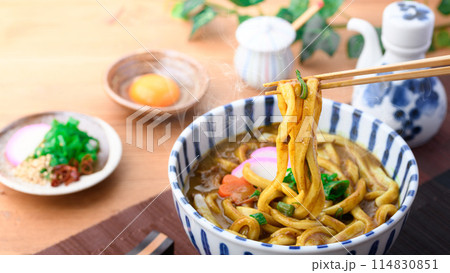 カレーうどん 極太麺 讃岐うどん カレーうどん 極太麺 讃岐うどん 114830851