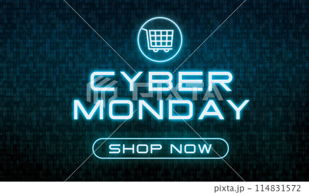 CYBER MONDAY (サイバーマンデー) セールバナーイラスト CYBER MONDAY (サイバーマンデー) セールバナーイラスト 114831572