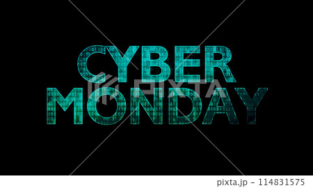 CYBER MONDAY (サイバーマンデー) セールロゴイラスト 114831575