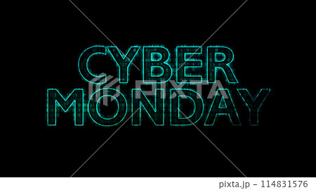 CYBER MONDAY (サイバーマンデー) セールロゴイラスト CYBER MONDAY (サイバーマンデー) セールロゴイラスト 114831576