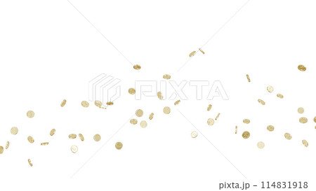 Jackpot or win concept. Coins explosion on isolated background. 114831918