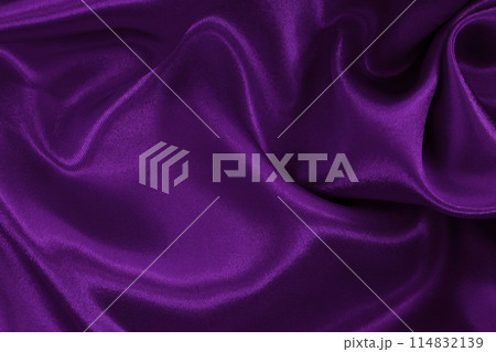 Purple fabric cloth texture for background and design art work, beautiful crumpled pattern of silk or linen. 114832139