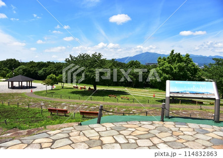 海老名市　神奈川県立相模三川公園夕焼けの丘と眺望 114832863