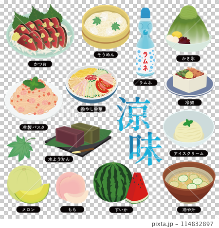 涼味のイラストセット 114832897