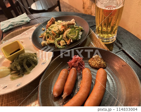 【居酒屋】　宮古島　ビール　ゴーヤチャンプルー　海ブドウ　チョリソー 114833004