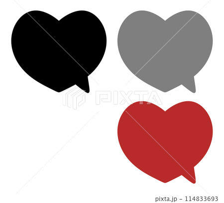 Heart Speech Bubble Doodle Speech Bubble Cute Speech And Text Bubble Cute Heart Dialog Set Collection 114833693