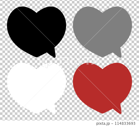 Heart Speech Bubble Doodle Speech Bubble Cute Speech And Text Bubble Cute Heart Dialog Set Collection 114833693