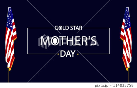 Modern and Meaningful Gold Star Mother's Day Text Design 114833759