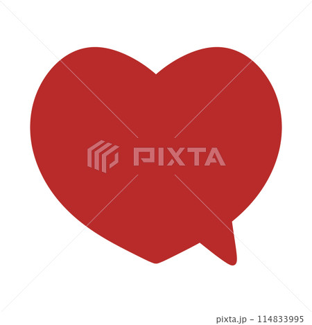 Red Heart Speech Bubble Doodle Speech Bubble Cute Speech And Text Bubble Cute Heart Dialog 114833995