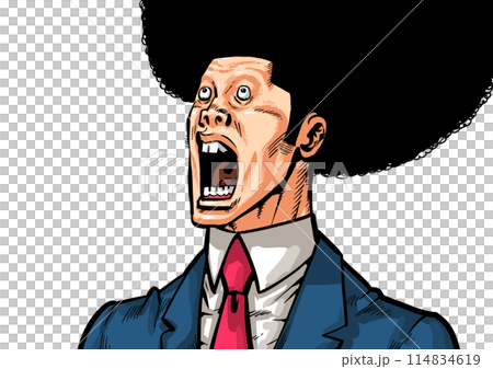 あんぐり口を開けたビジネスマンのイラスト 114834619