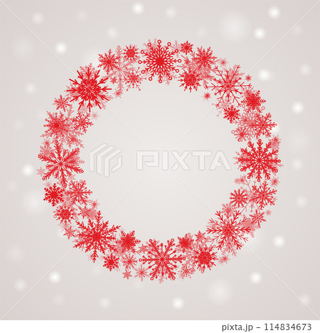 Vector banner for Christmas, New Year, snowflakes 114834673
