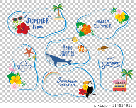 Tropical frame set 114834915