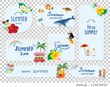 Tropical frame set Tropical frame set 114834918