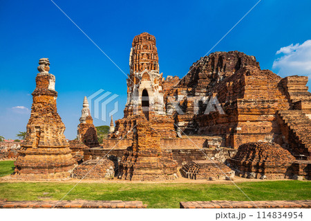Wat Phra Mahathat at Ayutthaya Historical Park is a popular tourist attraction Thailand. 114834954
