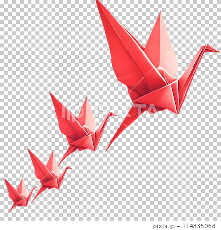 3d paper cranes 114835068