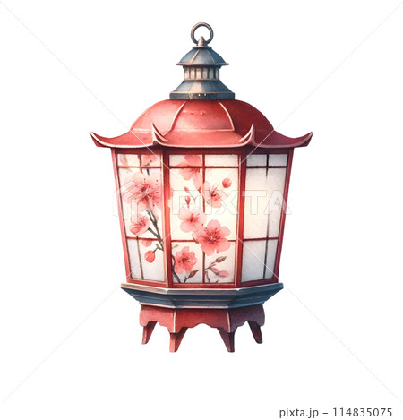 3d lantern isolated on white background 3d lantern isolated on white background 114835075