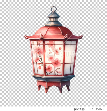 3d lantern isolated on white background 3d lantern isolated on white background 114835075