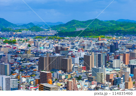 愛媛県松山市の町並み風景写真 114835460