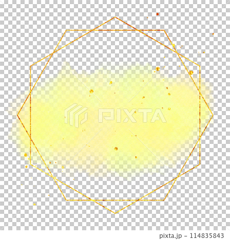 Frame_Watercolor glitter_Yellow 114835843