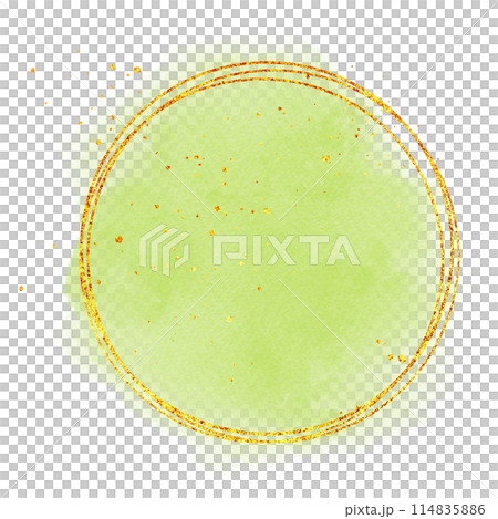 Frame_Watercolor glitter_Green 114835886