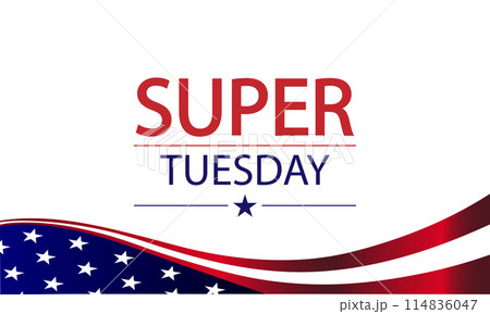 Patriotic Election Day Stylish American Flag Designs for Super Tuesday 114836047