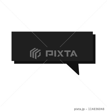 Grey Square Speech Bubble illustration Text bubble illustration Message Box Bubble Speak Bubble Concept illustration Color Square Speech Bubble 114836048