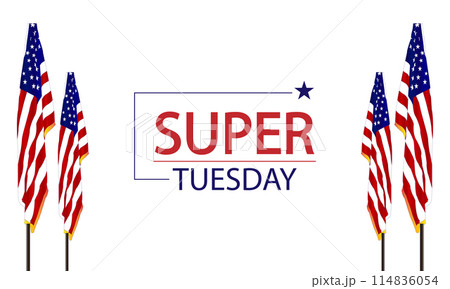 Patriotic Election Day Stylish American Flag Designs for Super Tuesday 114836054