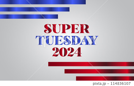 Peninsula Super Tuesday Stylish Text illustration Design 114836107