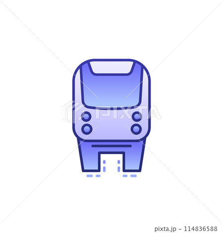 monorail icon on white with outline 114836588