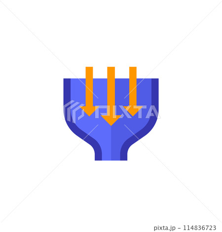 Bottleneck icon on white, flat vector 114836723