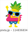 Summer Pineapple rubber rings, fruit swimming ring 114836834