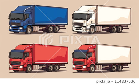 大型トラックのアイコン4 114837336