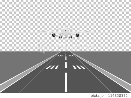 飛機從機場跑道起飛 114838552