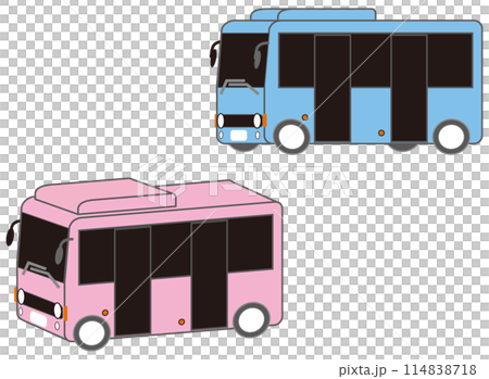Illustration of a vehicle "minibus" from diagonally forward 114838718