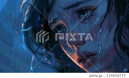 悲哀と恨みの感情イメージ 悲哀と恨みの感情イメージ 114838775