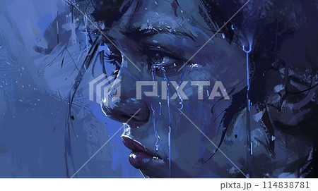 悲哀と恨みの感情イメージ 悲哀と恨みの感情イメージ 114838781