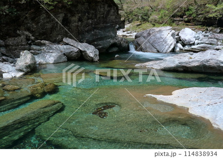 瀬戸川渓谷 自然美 (高知県 土佐町) 瀬戸川渓谷 自然美 (高知県 土佐町) 114838934