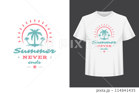 Summer quote or saying can be used for t-shirt, mug, greeting card, photo overlays 114841435