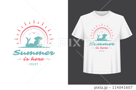 Summer quote or saying can be used for t-shirt, mug, greeting card, photo overlays Summer quote or saying can be used for t-shirt, mug, greeting card, photo overlays 114841607