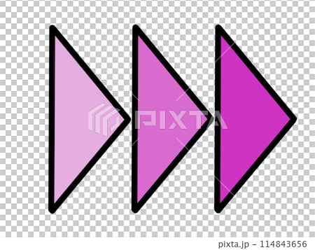 Triangular arrow (pink gradation) 114843656