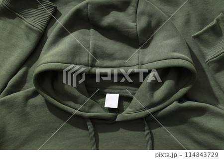 Warm stylish clothes with blank white label Warm stylish clothes with blank white label 114843729