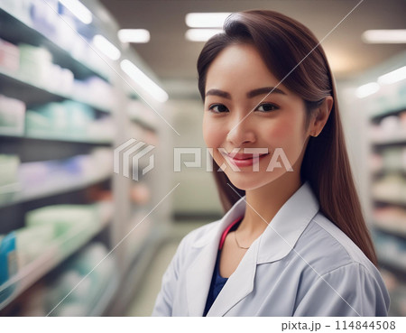 優しい女性の薬剤師 114844508