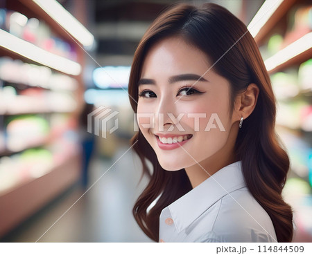 優しい女性の薬剤師 114844509
