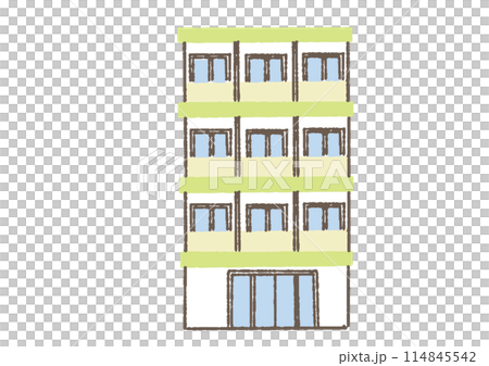 シンプルなマンションのイラスト 114845542
