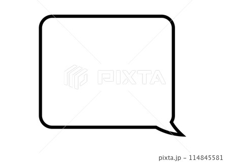 シンプルな吹き出し　角丸四角1 114845581