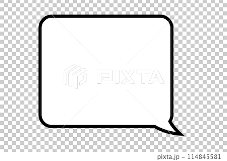 シンプルな吹き出し　角丸四角1 114845581