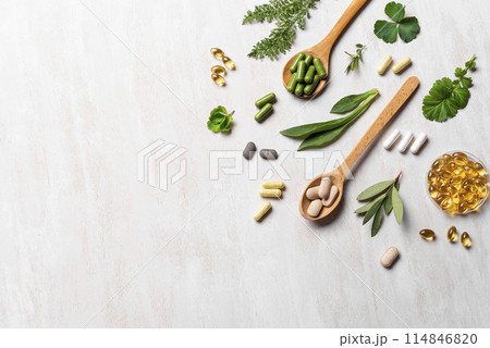 Natural vitamins, plant based supplements Natural vitamins, plant based supplements 114846820