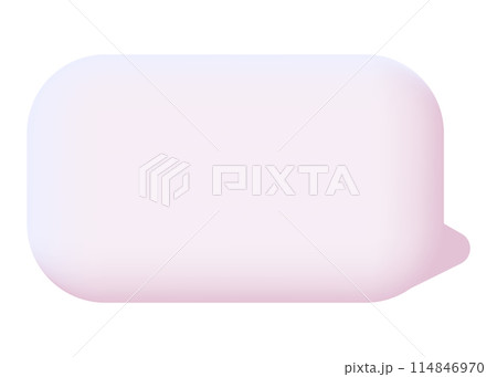3d white speech bubble, social media chat message icon. Empty text bubble, comment, dialogue balloon vector 114846970