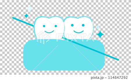 口腔和牙齒護理插圖牙線 口腔和牙齒護理插圖牙線 114847292